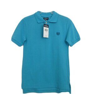 VTG Chaps Men’s Collared Short Sleeve Polo Shirt Sz Small (8) Blue 100% Cotton